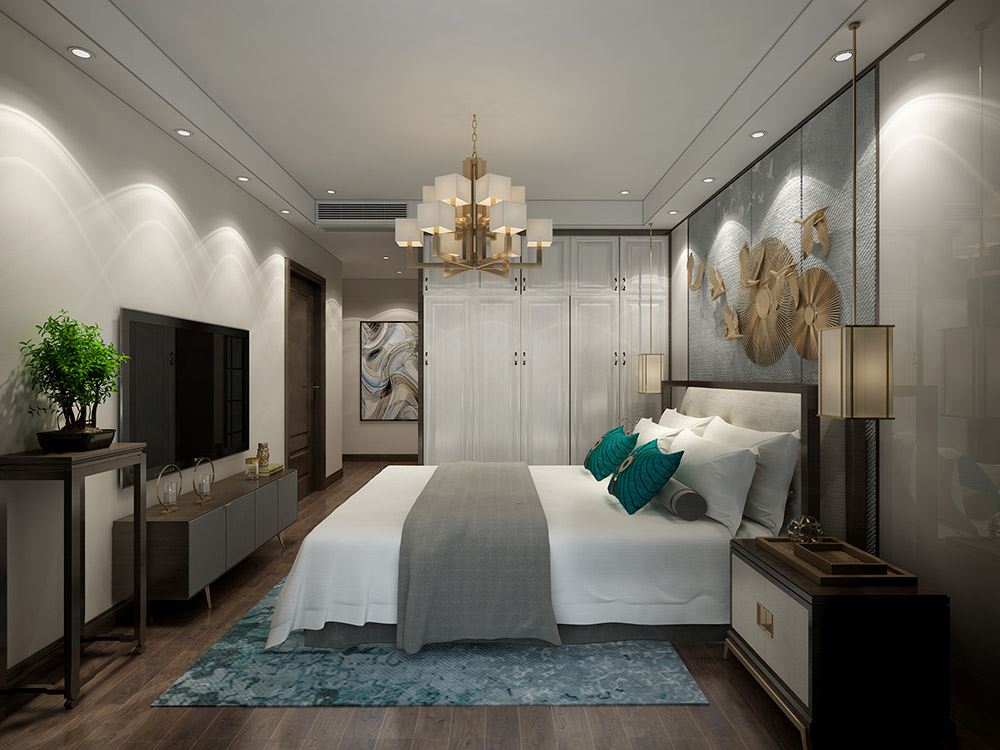 臺州市碧桂園&middot;翰林府新中式風(fēng)格三居室裝修案例