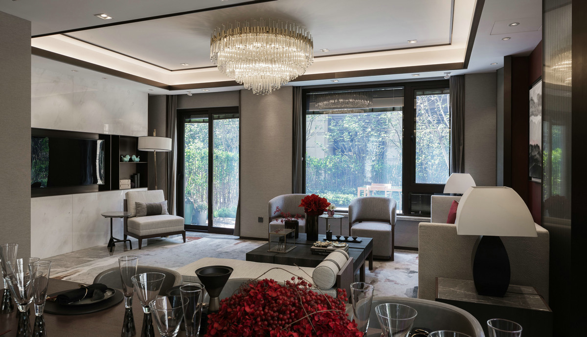 新中式風(fēng)格別墅室內(nèi)設(shè)計(jì)家裝案例-客廳 新中式風(fēng)格別墅室內(nèi)設(shè)計(jì)家裝案例-客廳