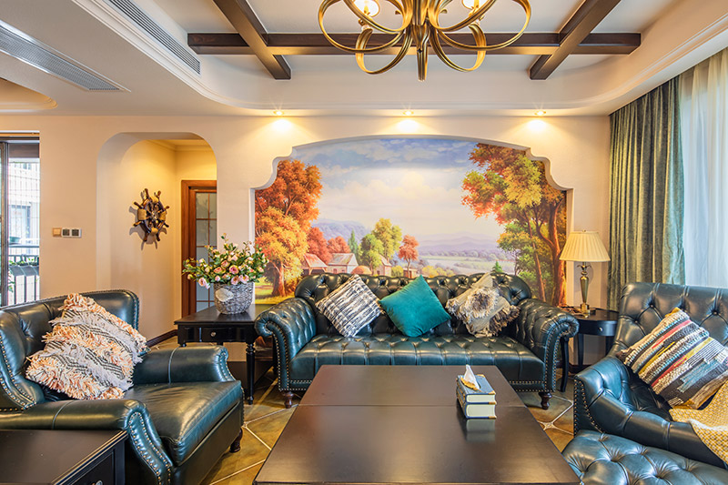 保利壹號公館美式室內(nèi)設(shè)計三居125平米風格裝修案例-客廳沙發(fā) 保利壹號公館美式室內(nèi)設(shè)計三居125平米風格裝修案例-客廳沙發(fā)