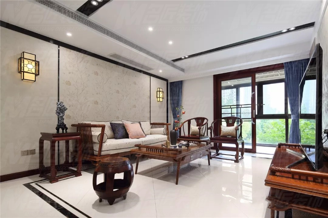 新中式風格家裝設計室內裝修效果圖-客廳 新中式風格家裝設計室內裝修效果圖-客廳