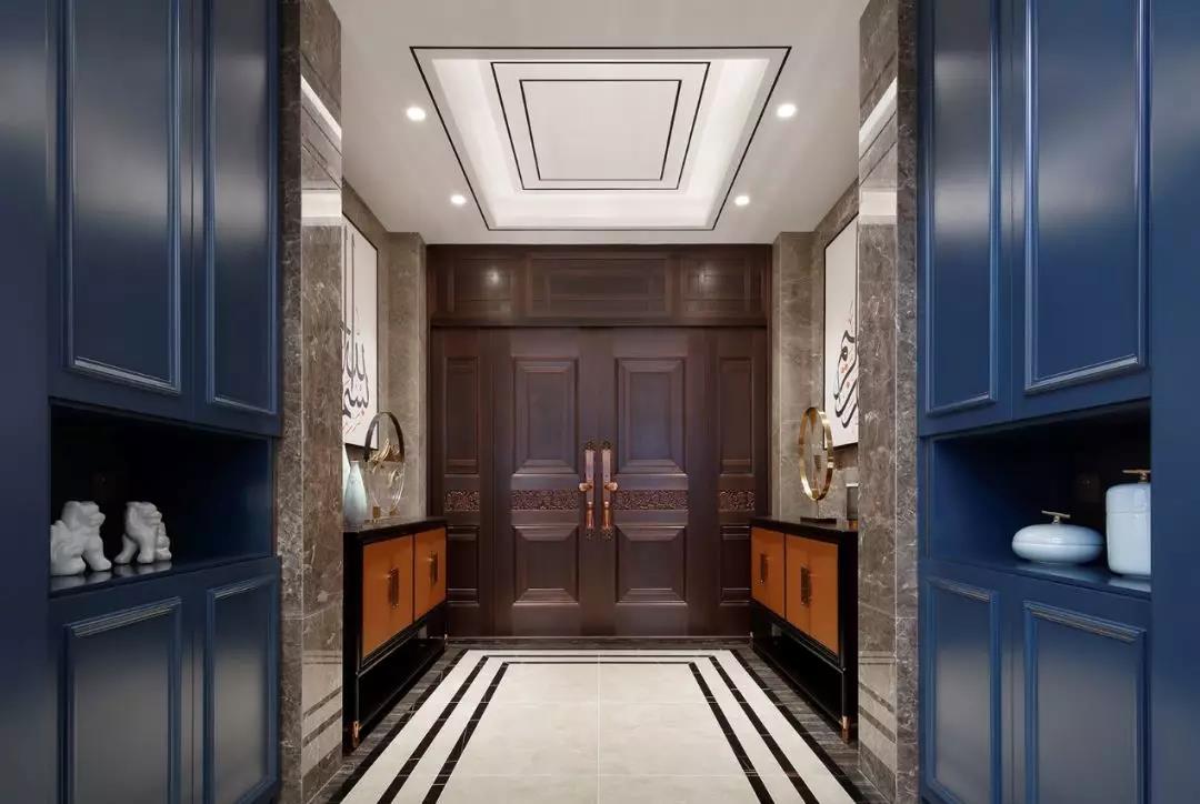 裝修公司新中式風(fēng)格別墅裝修效果圖-玄關(guān) 裝修公司新中式風(fēng)格別墅裝修效果圖-玄關(guān)