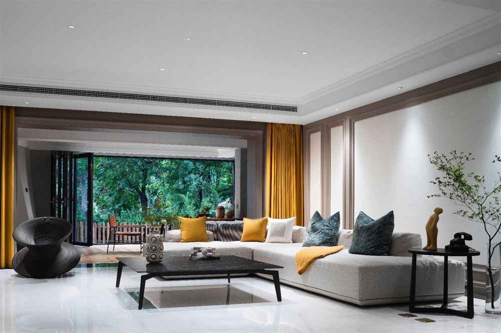 江門市鶴山碧桂園別墅美式風(fēng)格三居室裝修案例