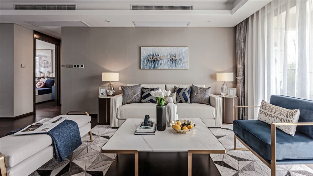 昭通市濱河小區(qū)輕奢風(fēng)格三居室裝修案例