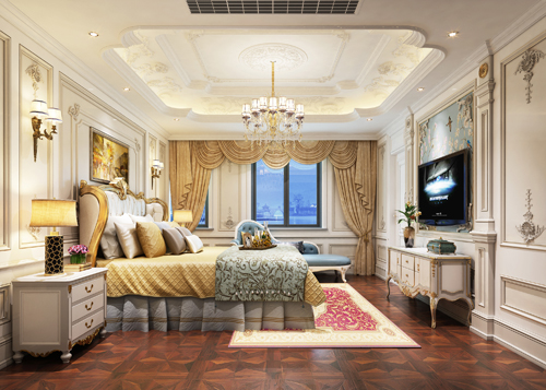 韶關(guān)市云星錢隆譽園歐式風(fēng)格四居室裝修案例