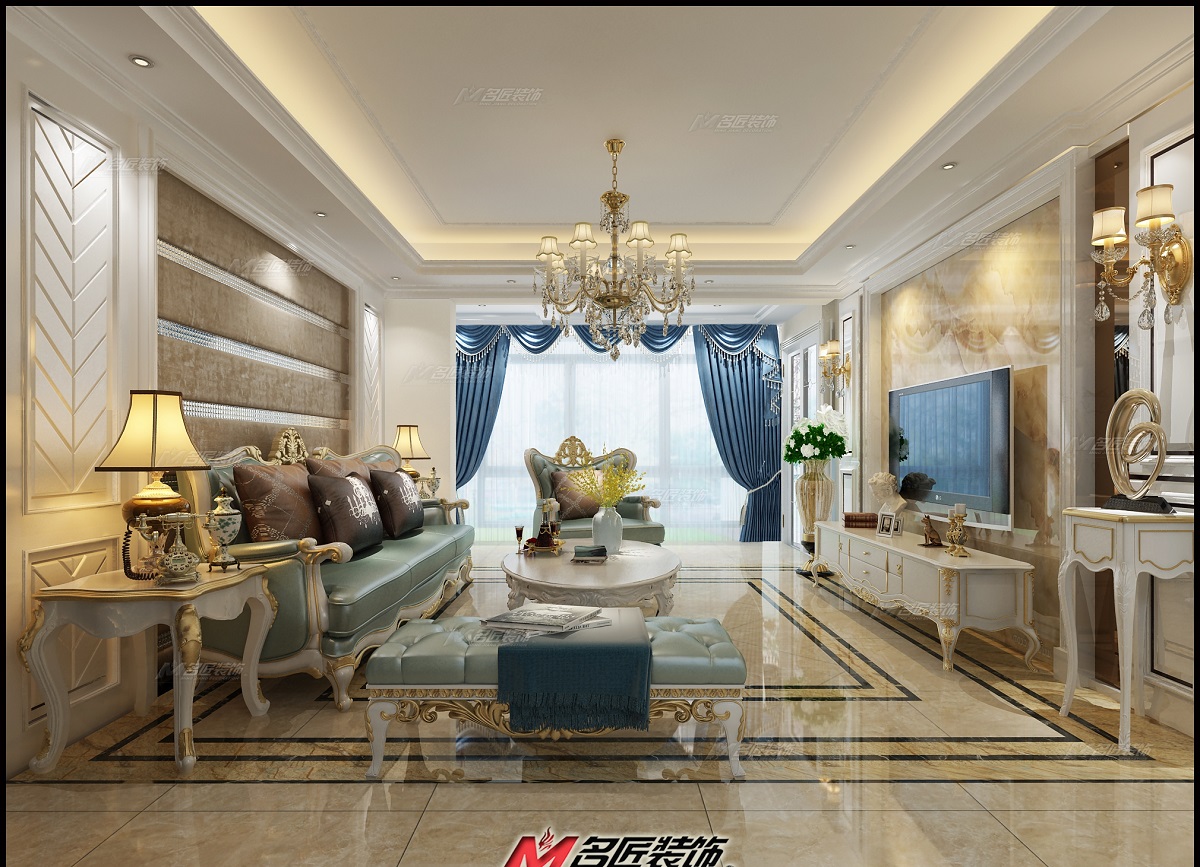 佛山市高明鈞明城歐式風(fēng)格四居室裝修案例
