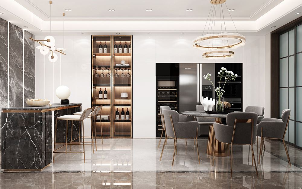 佛山市美的半島莊園現代簡約風格三居室裝修案例