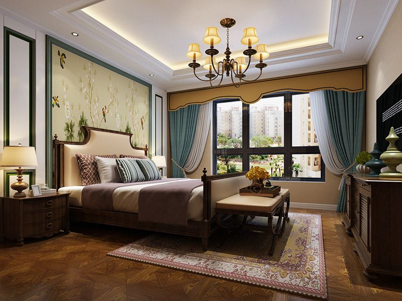 泰州市百合苑歐式風格三居室裝修案例