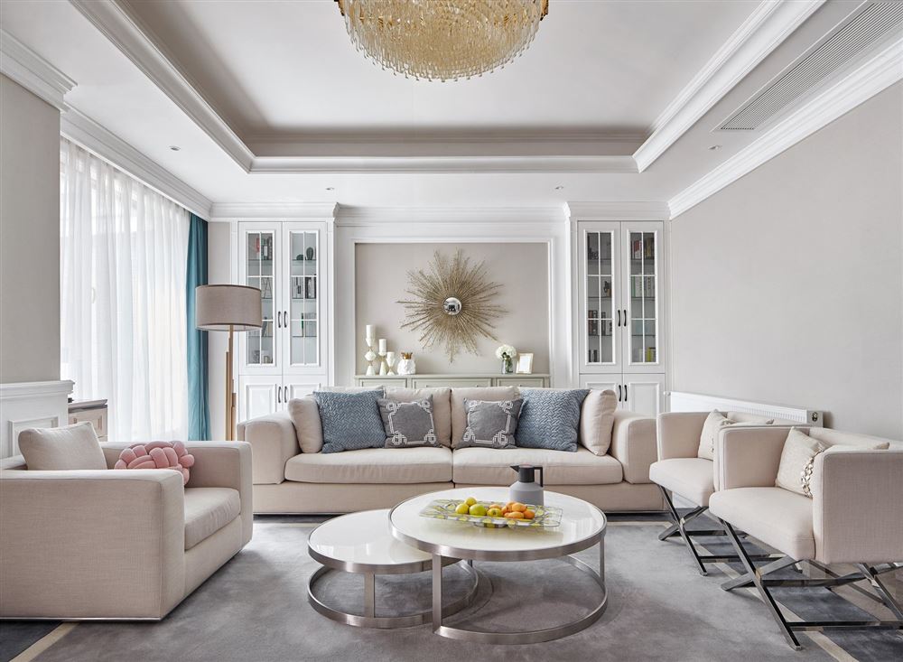 自貢市藍(lán)鷹海岸歐式風(fēng)格平層裝修案例