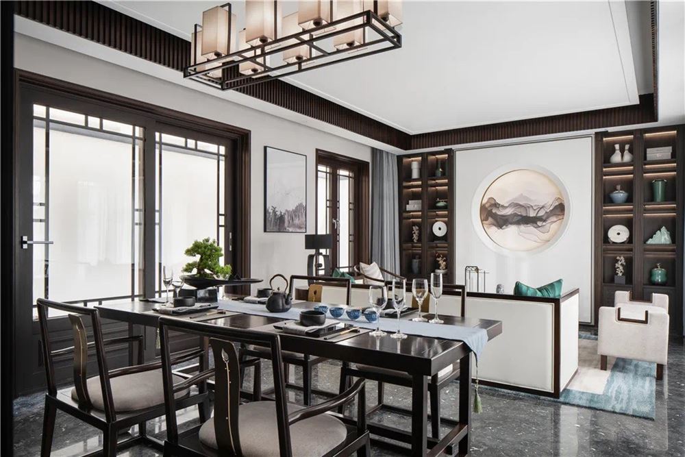 佛山市順德華潤置地廣場(chǎng)新中式風(fēng)格四居室裝修案例