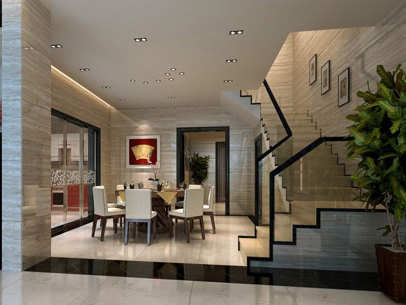 佛山市旭輝恒基鉑仕灣新中式風(fēng)格別墅裝修案例