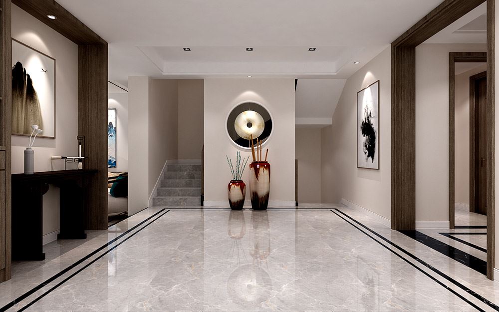 昭通市樂(lè)居小區(qū)新中式風(fēng)格二居室裝修案例