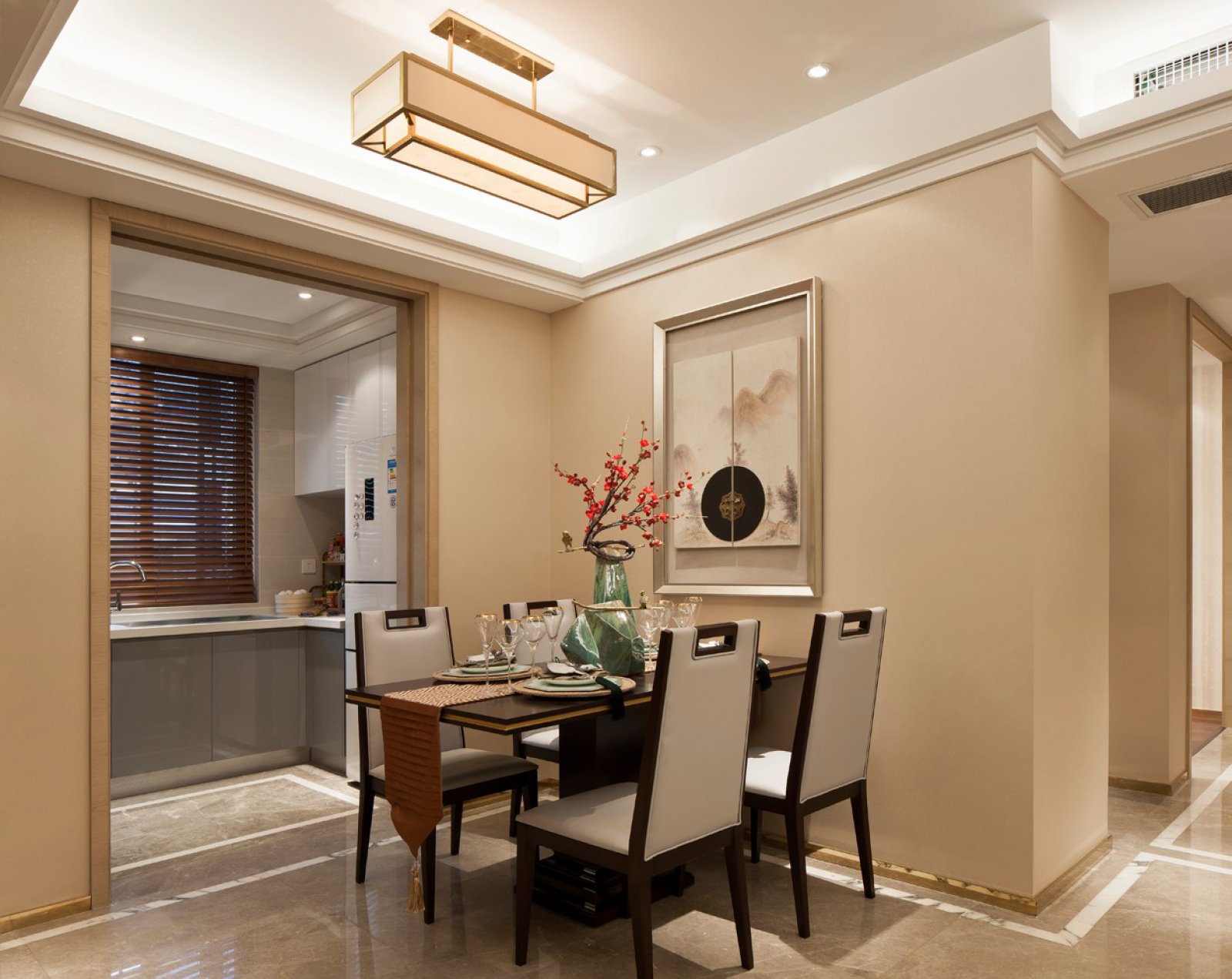 新中式風(fēng)格家裝設(shè)計(jì)室內(nèi)裝修效果圖-餐廳 新中式風(fēng)格家裝設(shè)計(jì)室內(nèi)裝修效果圖-餐廳