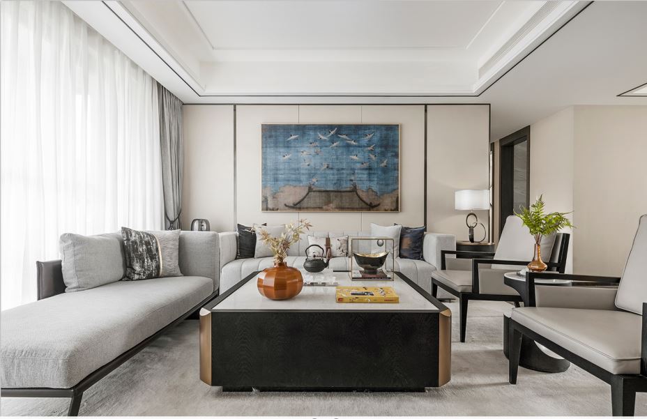 江門(mén)市五邑碧桂園新中式風(fēng)格四居室裝修案例