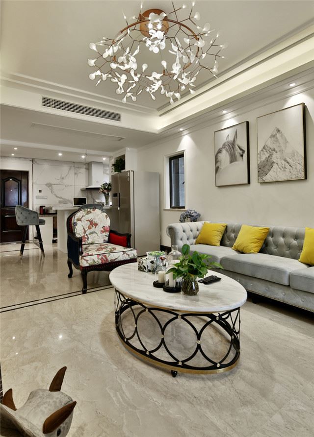 江門市鶴山十里方圓美式風(fēng)格三居室裝修案例