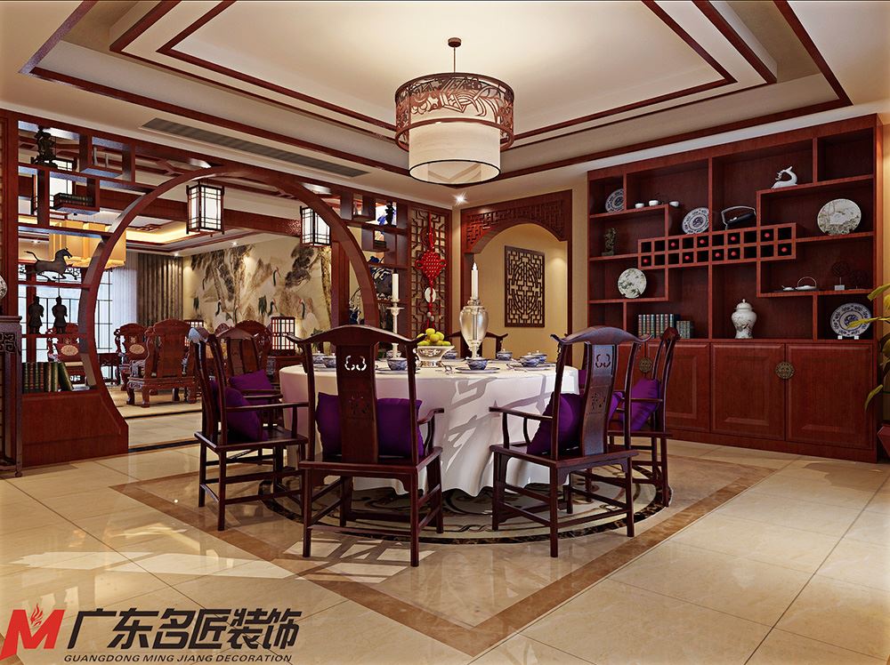 青島市魯信長春花園商住樓新古典風(fēng)格四居室裝修案例