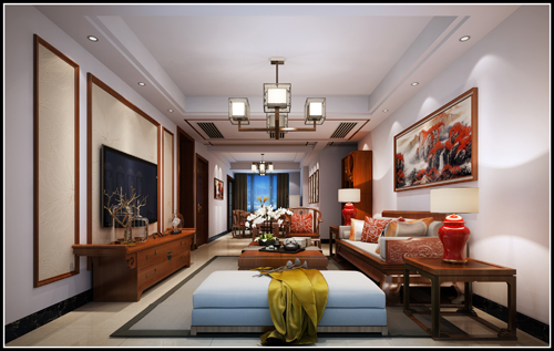 嘉興市翡翠公館新中式風(fēng)格復(fù)式裝修案例