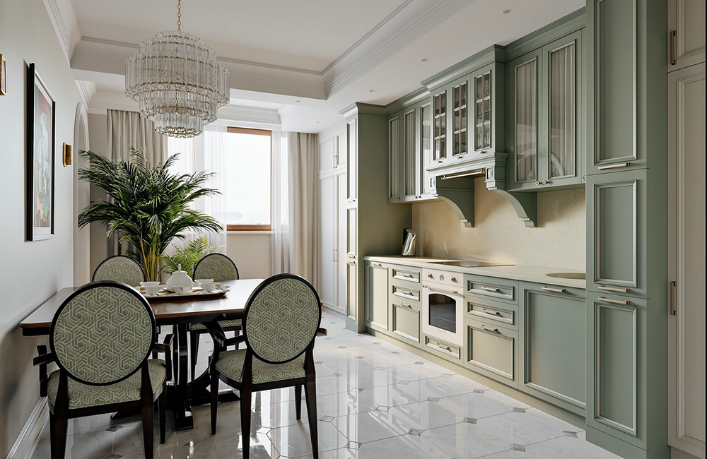 田園輕奢風格室內(nèi)裝修效果圖-碧桂園新仕界四居180平米-廚房 田園輕奢風格室內(nèi)裝修效果圖-碧桂園新仕界四居180平米-廚房