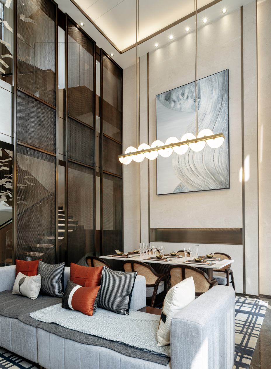 新中式風(fēng)格室內(nèi)家裝案例效果圖-客餐廳 新中式風(fēng)格室內(nèi)家裝案例效果圖-客餐廳