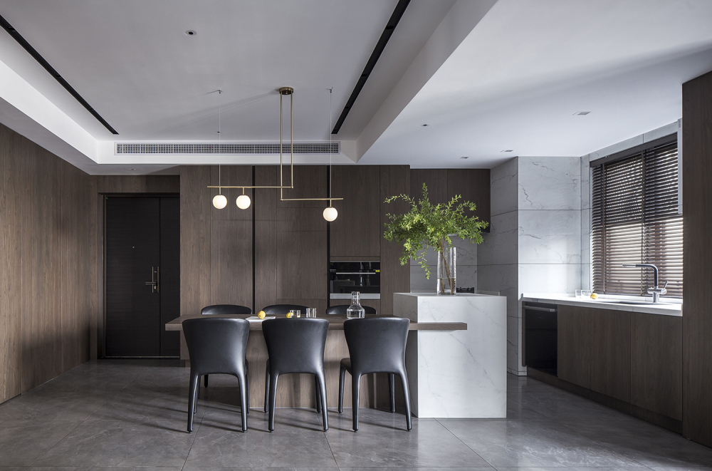 現(xiàn)代簡約風格室內家裝案例效果圖-餐廳 現(xiàn)代簡約風格室內家裝案例效果圖-餐廳