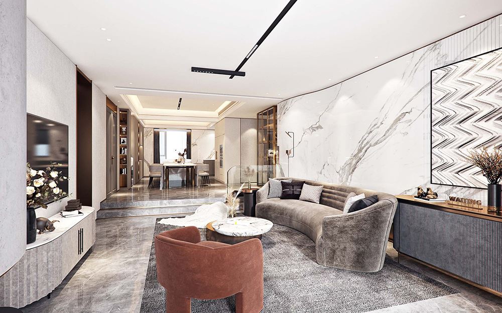 佛山市萬科悅都薈現(xiàn)代簡約風(fēng)格三居室裝修案例