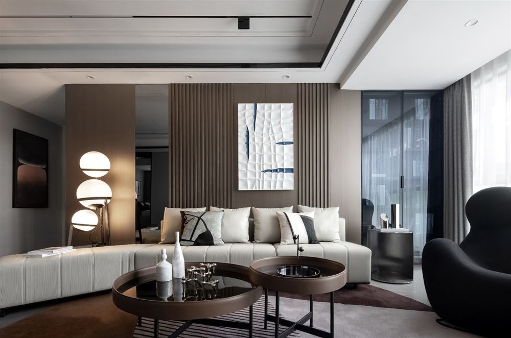 江門市鳳山水岸現(xiàn)代風(fēng)格三居室裝修案例