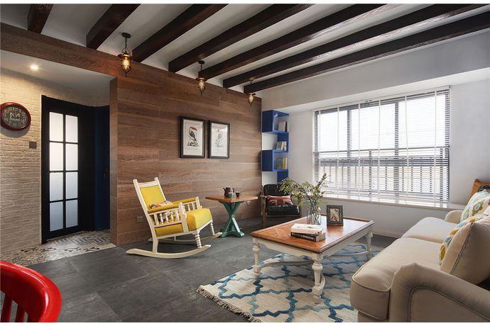 廣州市富力天朗明居美式風格三居室裝修案例