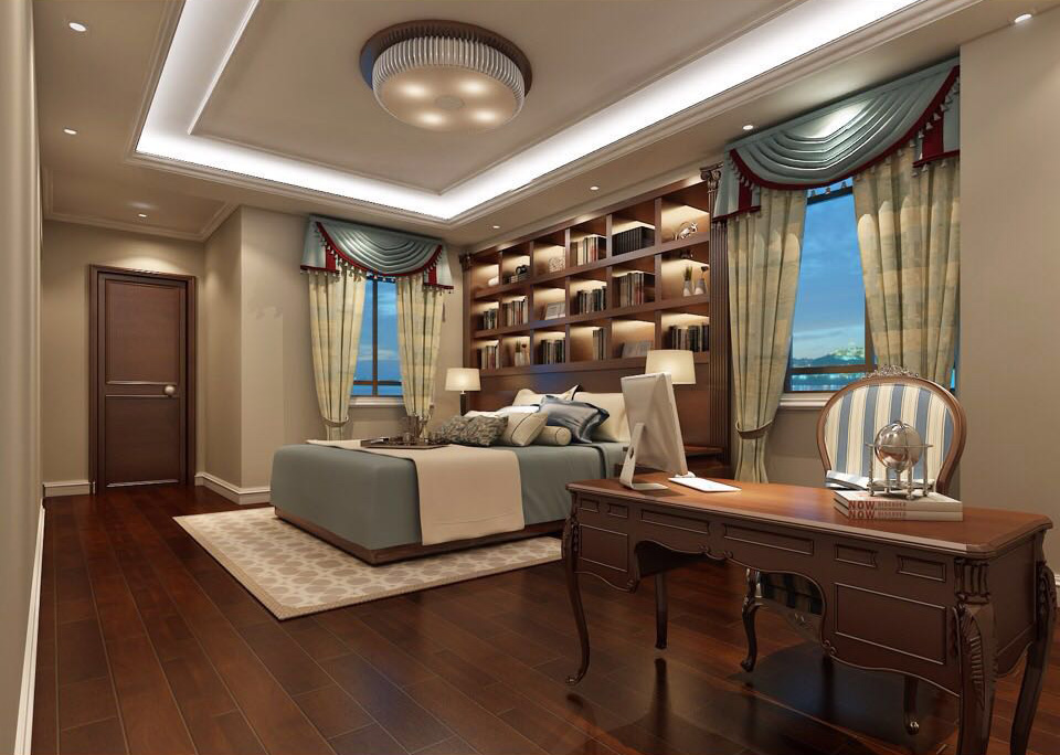 裝修公司美式風(fēng)格別墅裝修效果圖-主臥 裝修公司美式風(fēng)格別墅裝修效果圖-主臥