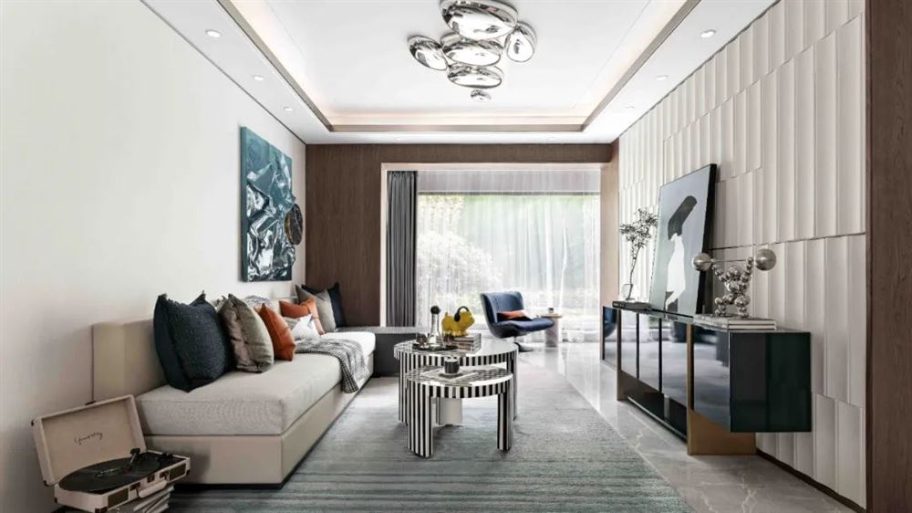 佛山市越秀閱湖臺(tái)輕奢風(fēng)格三居室裝修案例