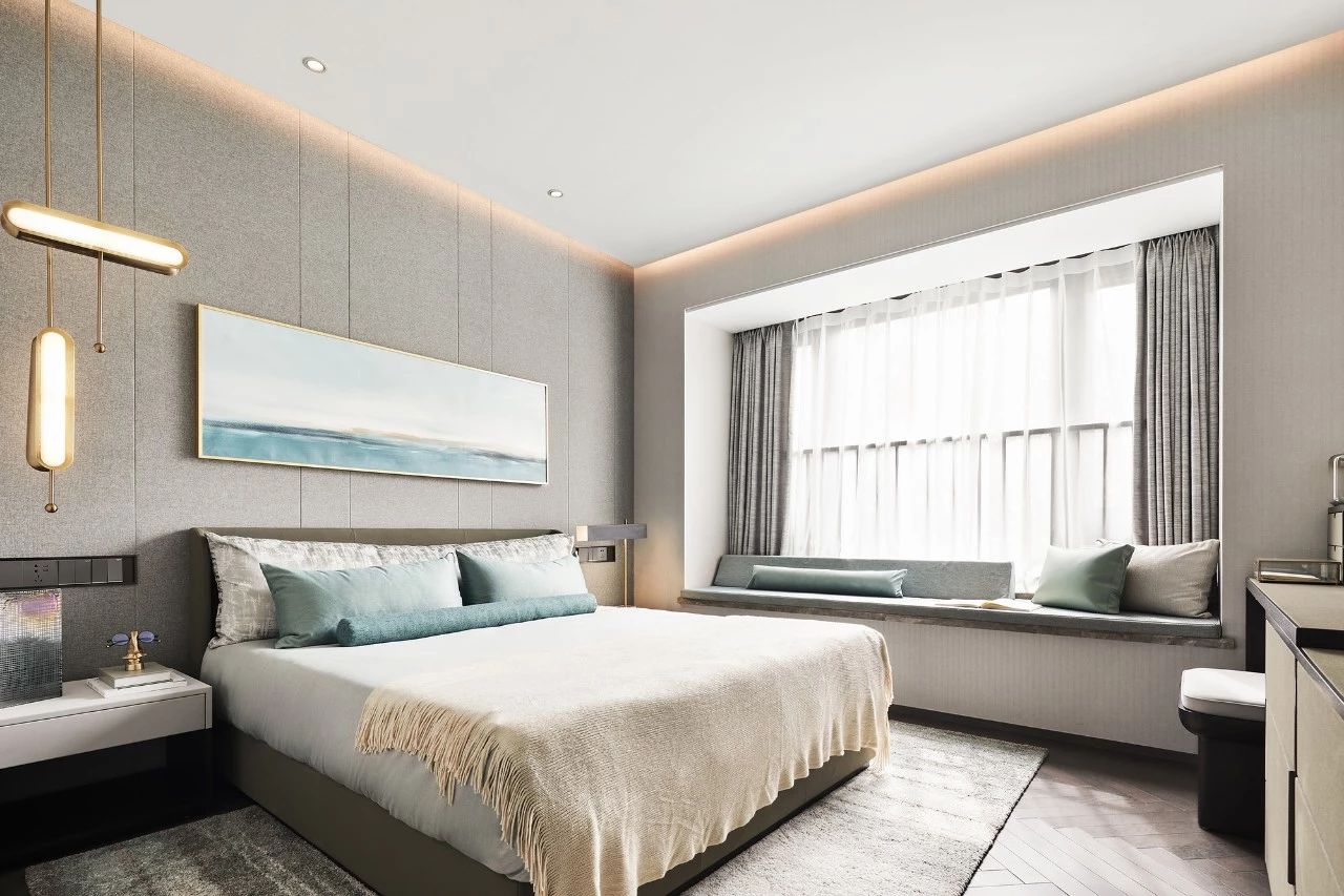 現(xiàn)代輕奢風(fēng)格室內(nèi)設(shè)計(jì)家裝案例-臥室 現(xiàn)代輕奢風(fēng)格室內(nèi)設(shè)計(jì)家裝案例-臥室