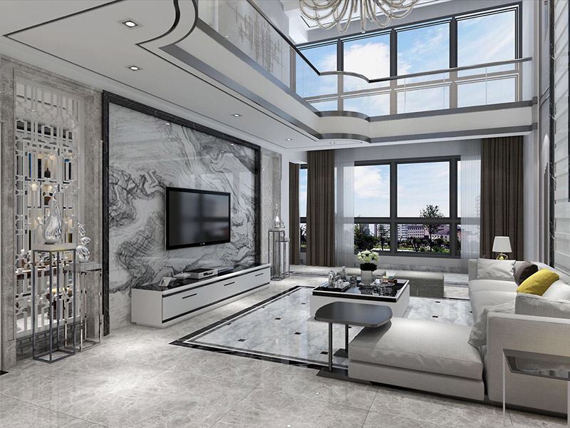 自貢市明珠小區(qū)現(xiàn)代風(fēng)格復(fù)式裝修案例