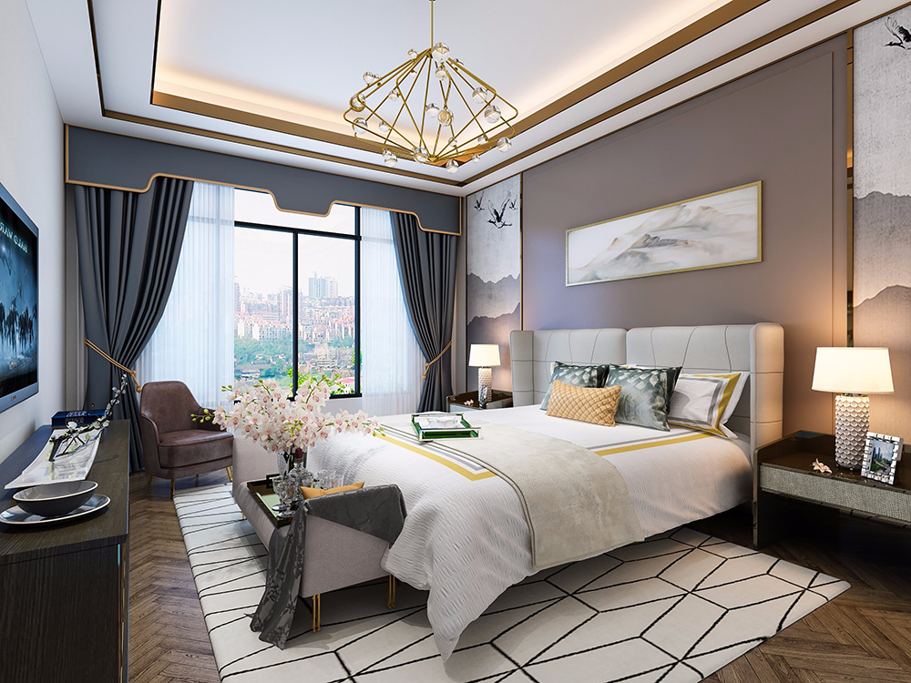 東方神韻新中式別墅裝修效果圖-順德碧桂園豪園別墅310平米-別墅客房 東方神韻新中式別墅裝修效果圖-順德碧桂園豪園別墅310平米-別墅客房