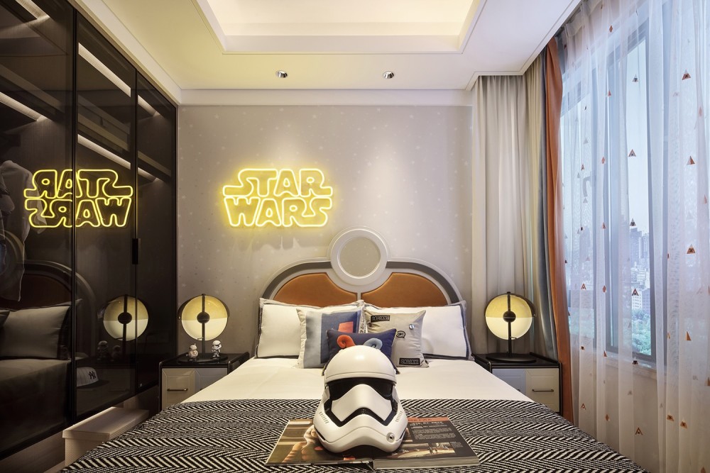 現(xiàn)代輕奢風(fēng)格室內(nèi)設(shè)計(jì)家裝案例-次臥 現(xiàn)代輕奢風(fēng)格室內(nèi)設(shè)計(jì)家裝案例-次臥