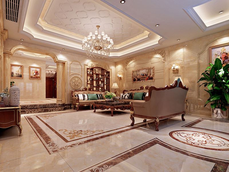 河源市得嘉花園歐式風格別墅裝修案例