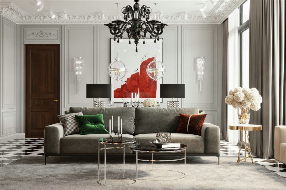 佛山市鵬瑞皓玥灣歐式風(fēng)格三居室裝修案例