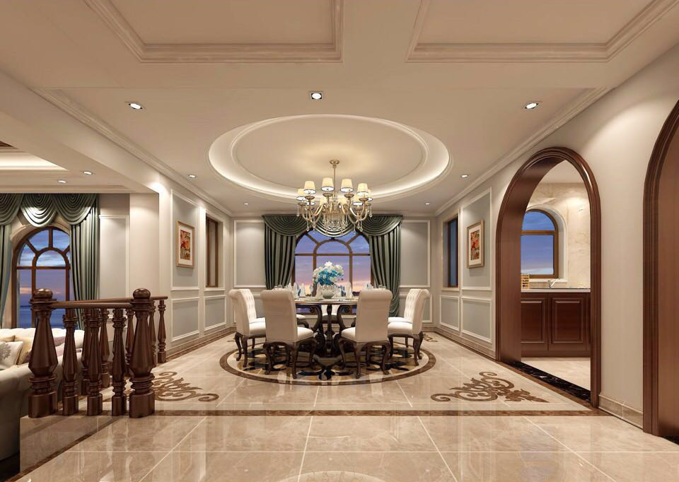 裝修公司美式風(fēng)格別墅裝修效果圖-餐廳 裝修公司美式風(fēng)格別墅裝修效果圖-餐廳