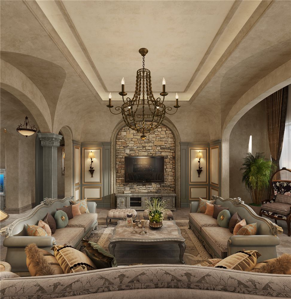 廣州市碧桂園天璽灣歐式風格平層裝修案例