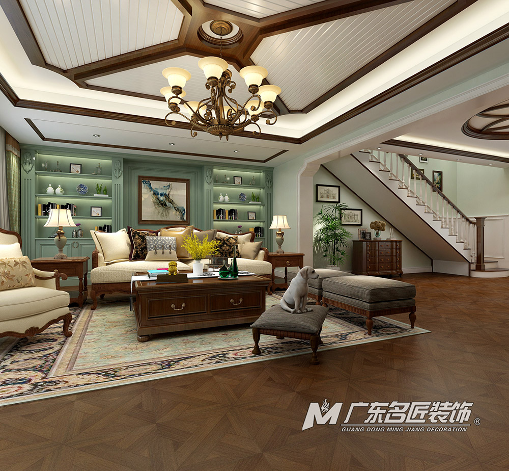 九號別墅410平米美式鄉(xiāng)村風格裝修案例-客廳 九號別墅410平米美式鄉(xiāng)村風格裝修案例-客廳