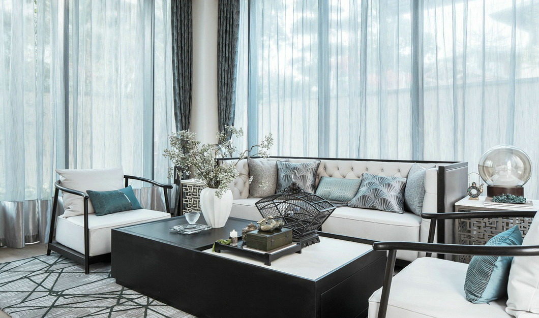 佛山市美的&middot;東樾灣新中式風(fēng)格四居室裝修案例