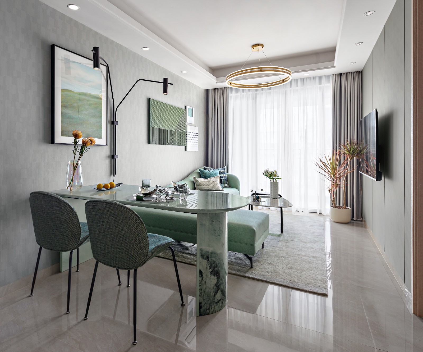 現(xiàn)代輕奢風(fēng)格室內(nèi)設(shè)計(jì)家裝案例-餐廳 現(xiàn)代輕奢風(fēng)格室內(nèi)設(shè)計(jì)家裝案例-餐廳