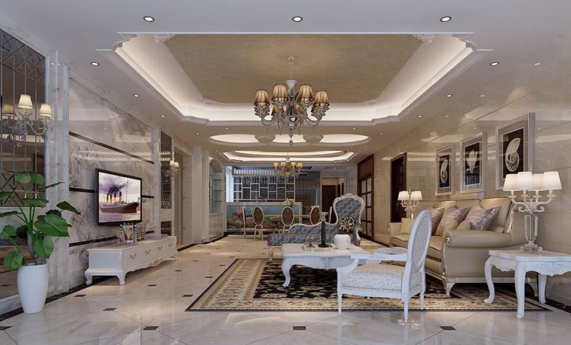 佛山市招商&middot;悅府歐式風(fēng)格五居室裝修案例