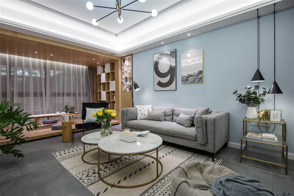 佛山市鵬瑞&middot;三龍灣1號(hào)北歐風(fēng)格三居室裝修案例