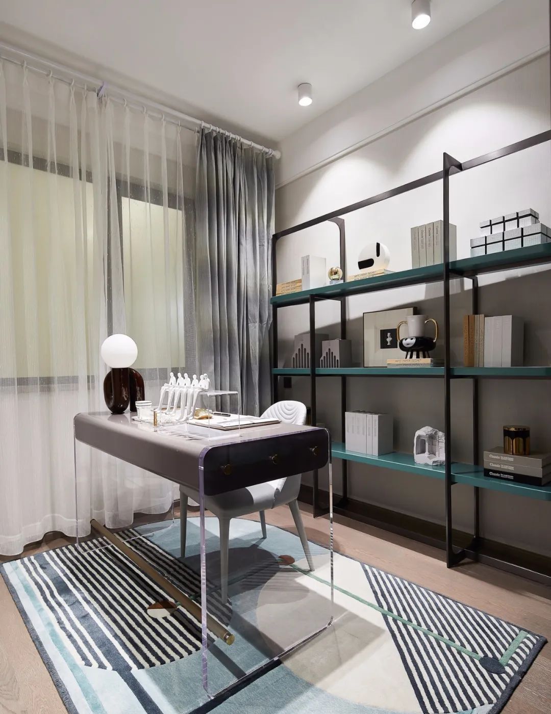 輕奢莫蘭迪風格室內(nèi)設(shè)計家裝案例-書房