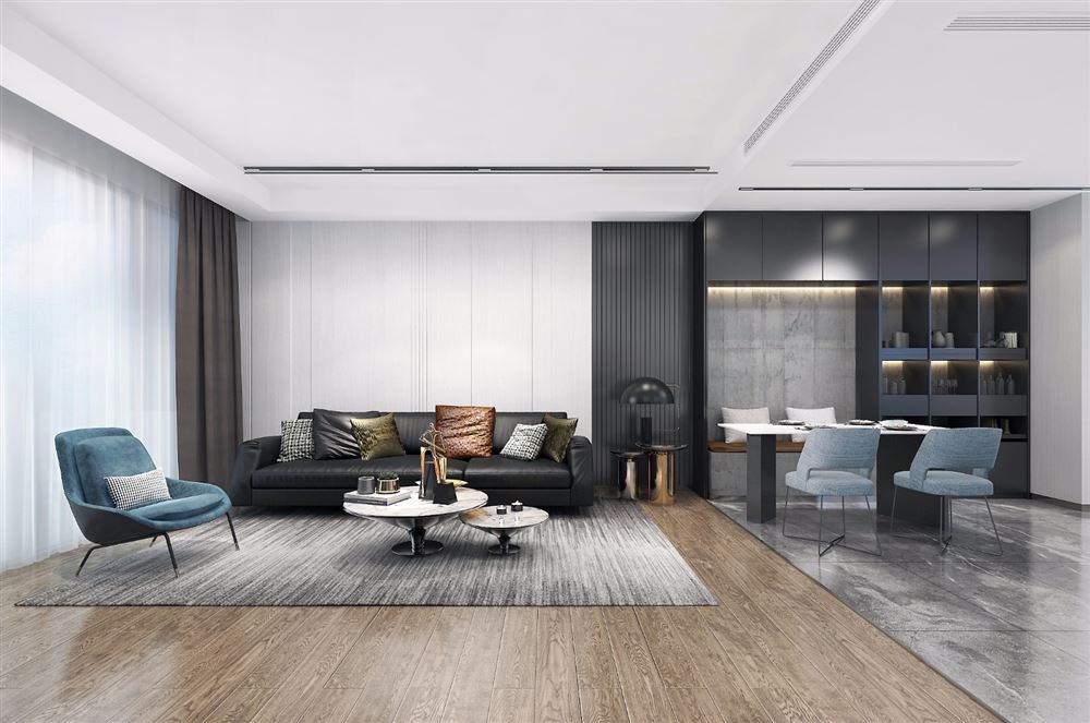 廣州市雅居樂(lè)富春山居現(xiàn)代簡(jiǎn)約風(fēng)格三居室裝修案例