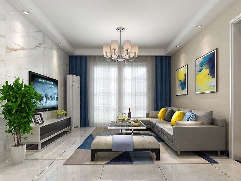 佛山市綠城桂語映月現(xiàn)代簡約風(fēng)格二居室裝修案例