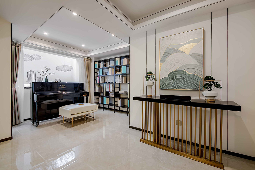 現(xiàn)代輕奢風格室內(nèi)裝修效果圖-江山一品三居125平米-琴室 現(xiàn)代輕奢風格室內(nèi)裝修效果圖-江山一品三居125平米-琴室