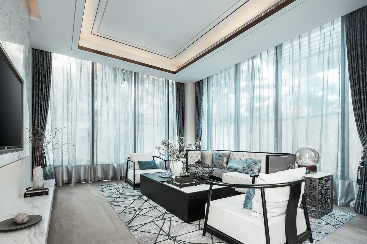 新中式風格室內(nèi)裝修效果圖-佛山保利中宇四居165平米-室內(nèi)客廳裝修 新中式風格室內(nèi)裝修效果圖-佛山保利中宇四居165平米-室內(nèi)客廳裝修