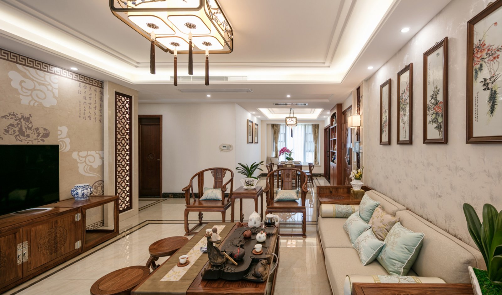新中式風(fēng)格家裝設(shè)計(jì)室內(nèi)裝修效果圖-客廳 新中式風(fēng)格家裝設(shè)計(jì)室內(nèi)裝修效果圖-客廳