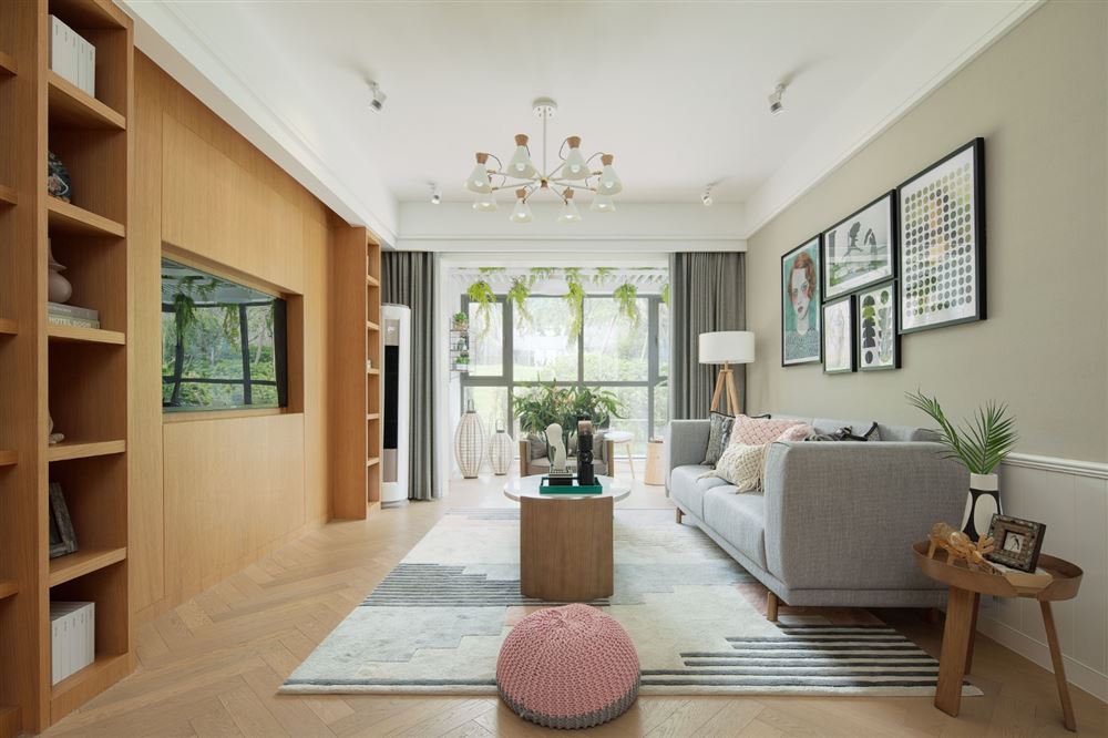 深圳市萬科金域?qū)W府北歐風格三居室裝修案例