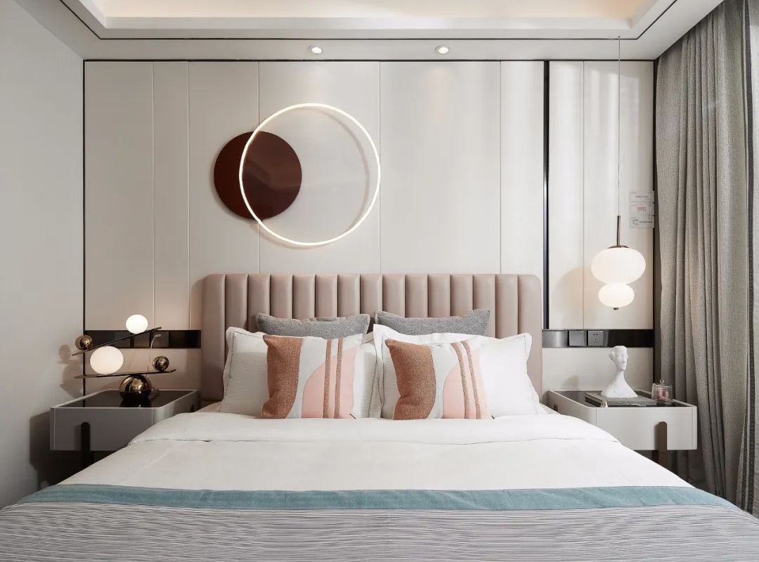 輕奢莫蘭迪風格室內(nèi)設(shè)計家裝案例-臥室