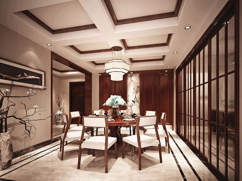 泰州市濱江新區(qū)富陽社區(qū)二區(qū)新中式風格復式裝修案例